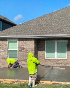 Experienced concrete contractor crew working on-site in Apex, NC