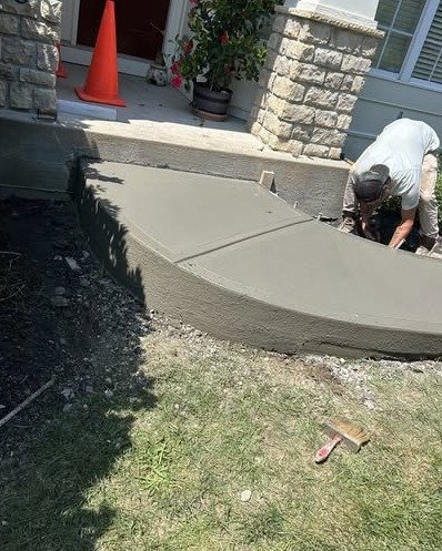 Concrete Porch Installation in Apex, NC
