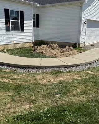 Custom Concrete Sidewalk in Apex, NC