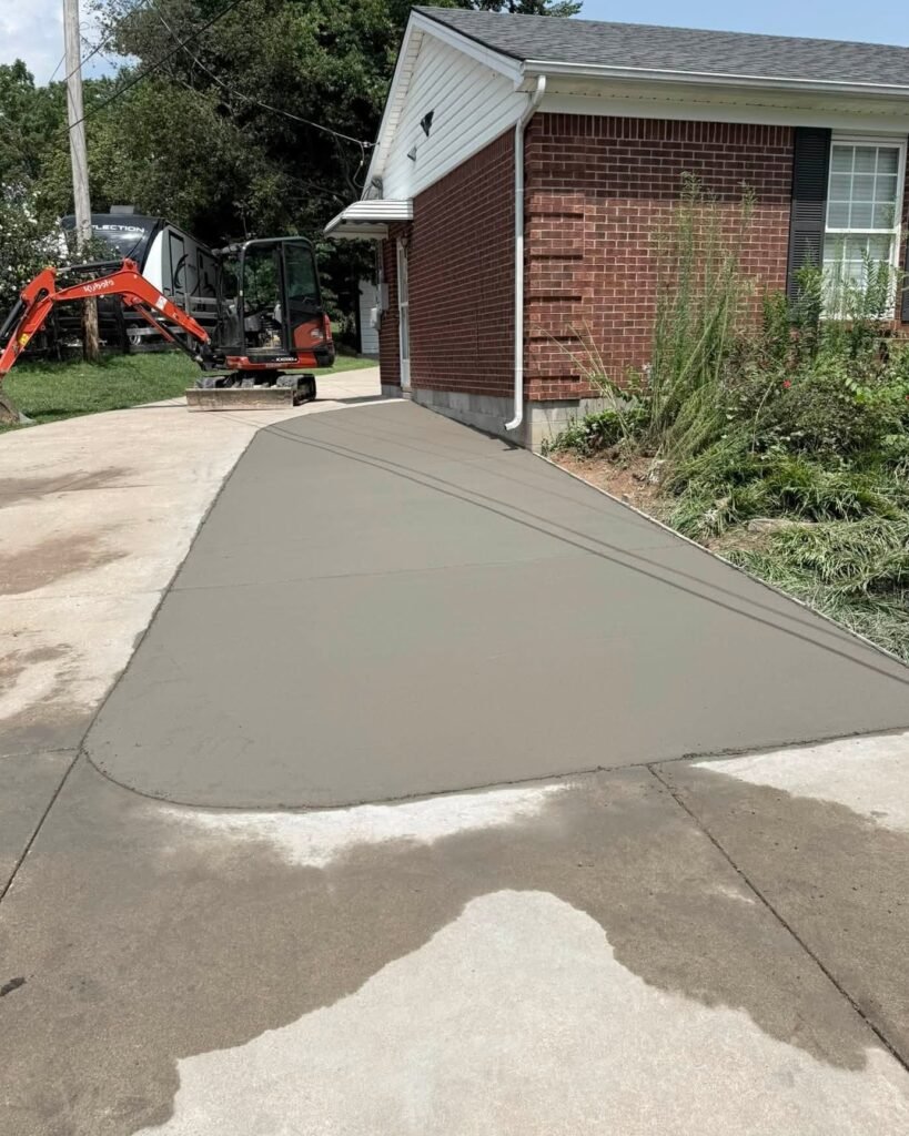 Custom concrete steps built for a Apex, North Carolina homeowner in Apex, NC