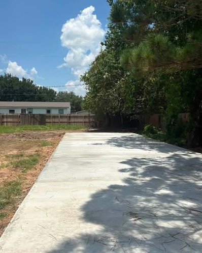 Residential concrete porch entry completed in Apex, NC