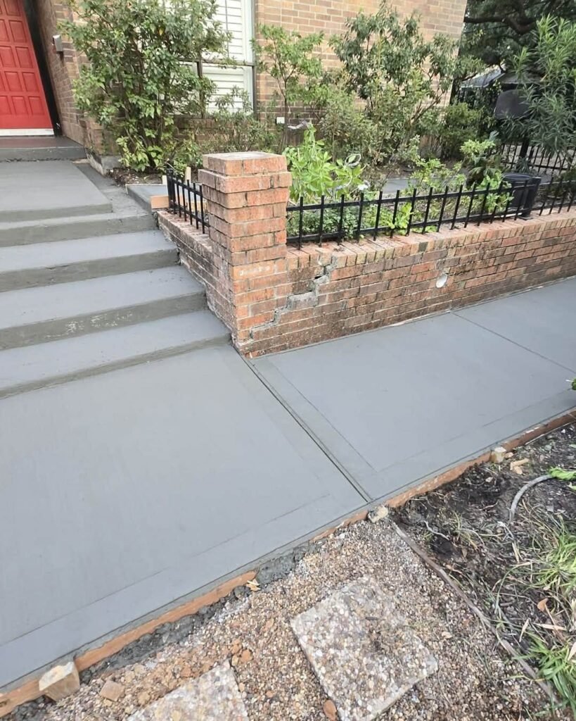 Residential concrete steps completed in Apex, NC